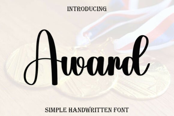 Award Font: A Handwritten Typeface for Warm Branding