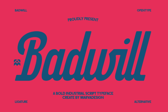 Badwill: A Bold Script Typeface for Brand Identity