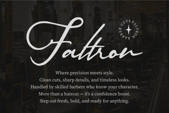 Blacksky Faltron: A Handwritten Font for Premium Branding