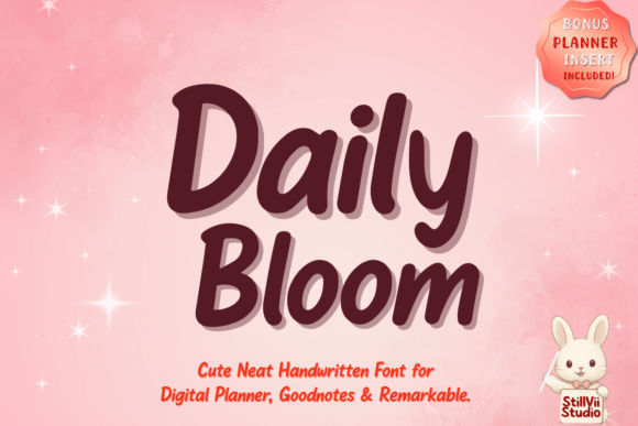 Daily Bloom: A Handwritten Font for Digital Designers