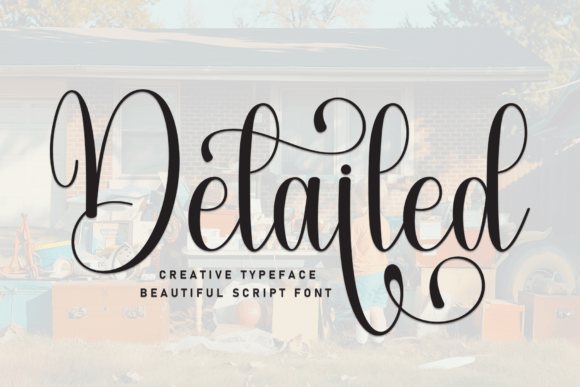 Detailed Script Font for Editorial Design