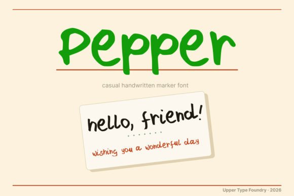 Pepper: The Handwritten Font for Bold Marketing