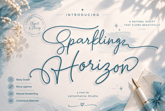 Sparkling Horizon: A Handwritten Font for Makers